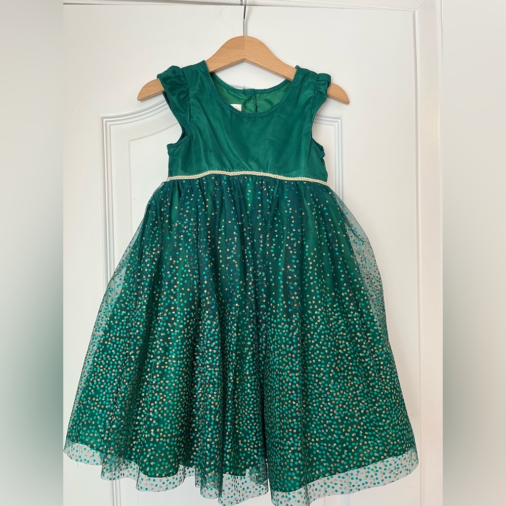 Green and Gold 3T toddler dress
